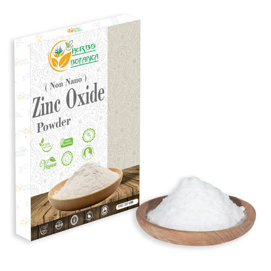 Herbs Botanica Zinc Oxide Powder Non-Nano Pharmaceutical Grade for Skin Protection Healing Baby Diaper Rash Cream Sunscreen Acne Care DIY Cosmetics & Creams 8 oz / 227 gm