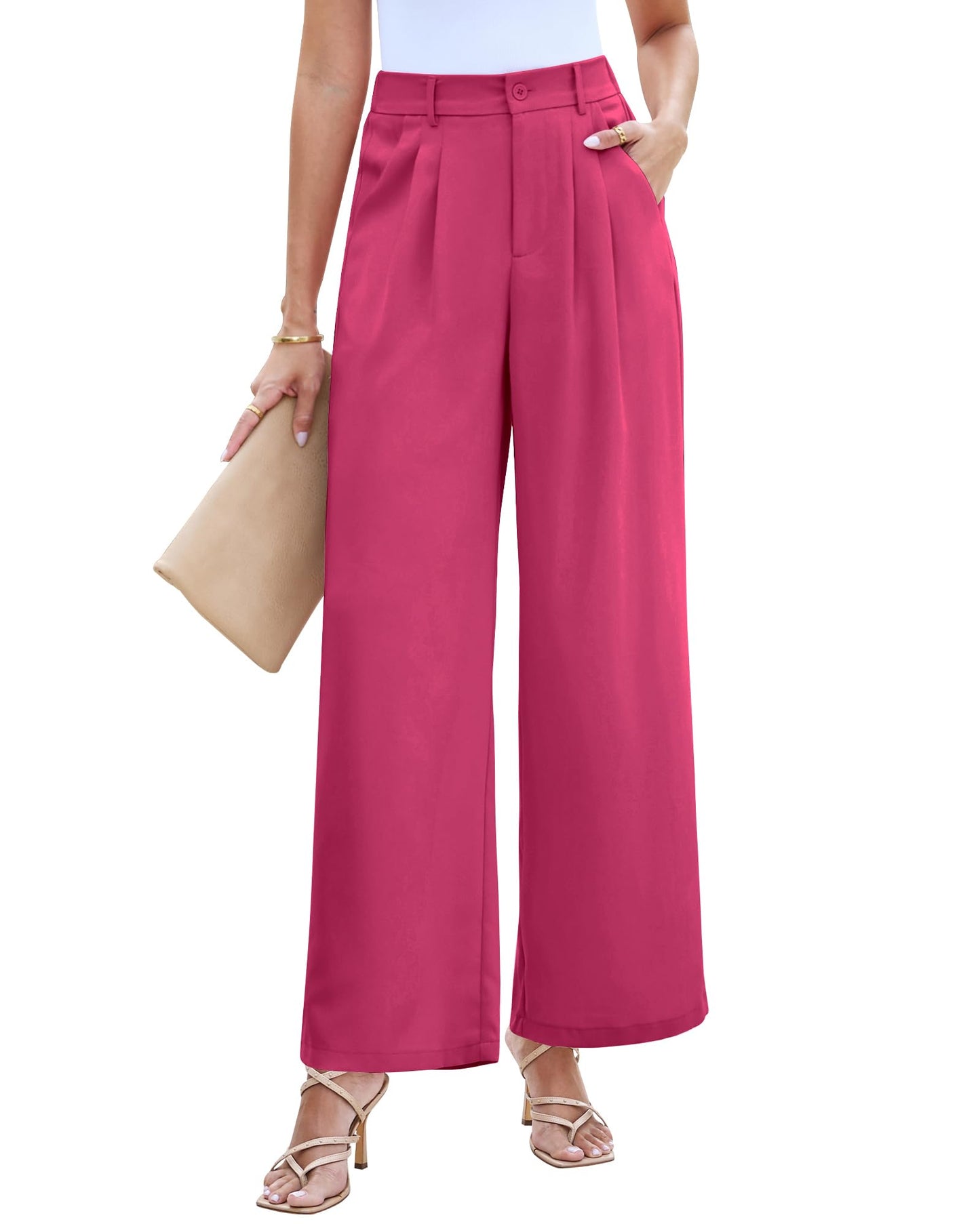 CoreStyle Store - Casual Summer Women’s Pants Hot Pink. Business Casual. Pants for Summer. Woman Size Medium Size 8 10